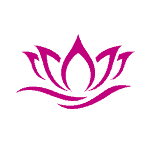 We Thrive Collective logo featuring a magenta lotus flower icon