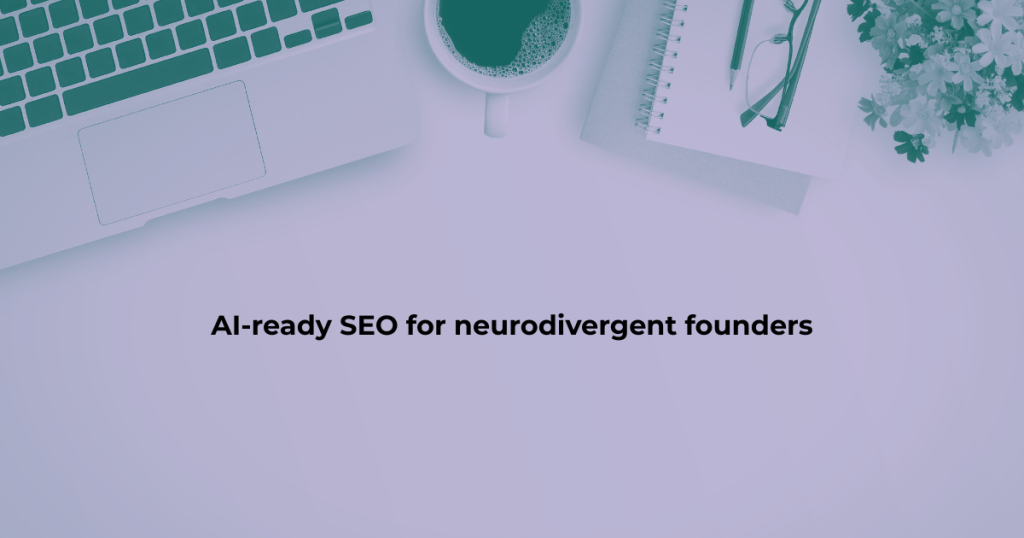AI-ready SEO for neurodivergent founders: A nautilus shell representing structured, non-linear growth on a calm sand background.