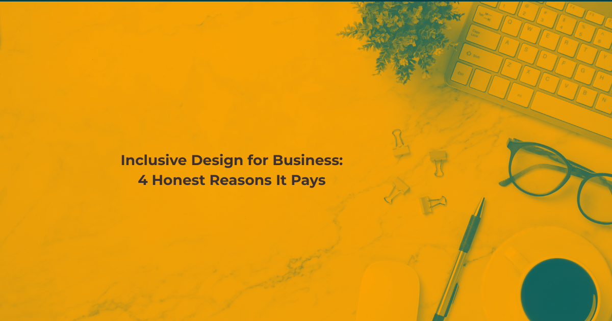 Inclusive design for business blog post featured image by We Thrive Collective
